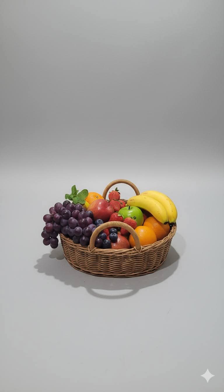 keranjang rotan buah